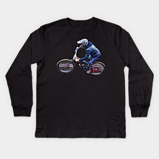 mtb downhill Kids Long Sleeve T-Shirt